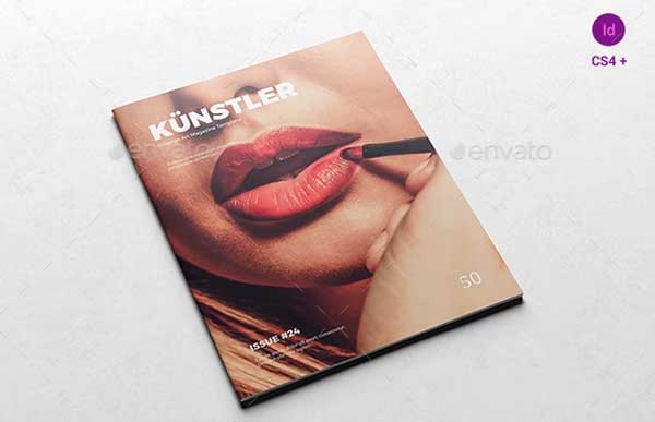 Printable Art PSD Magazine Template